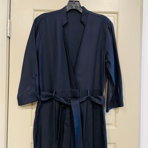 Zara Navy Long Jumpsuit